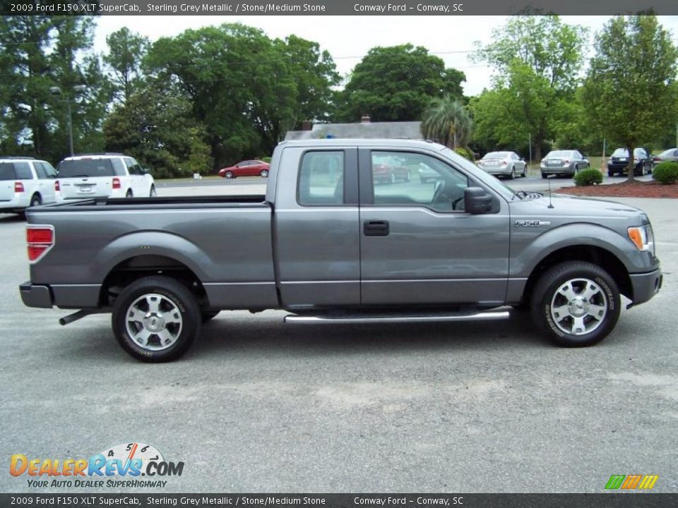2009 Ford F150 XLT SuperCab Sterling Grey Metallic / Stone/Medium Stone Photo #4
