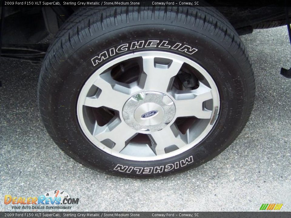 2009 Ford F150 XLT SuperCab Sterling Grey Metallic / Stone/Medium Stone Photo #9