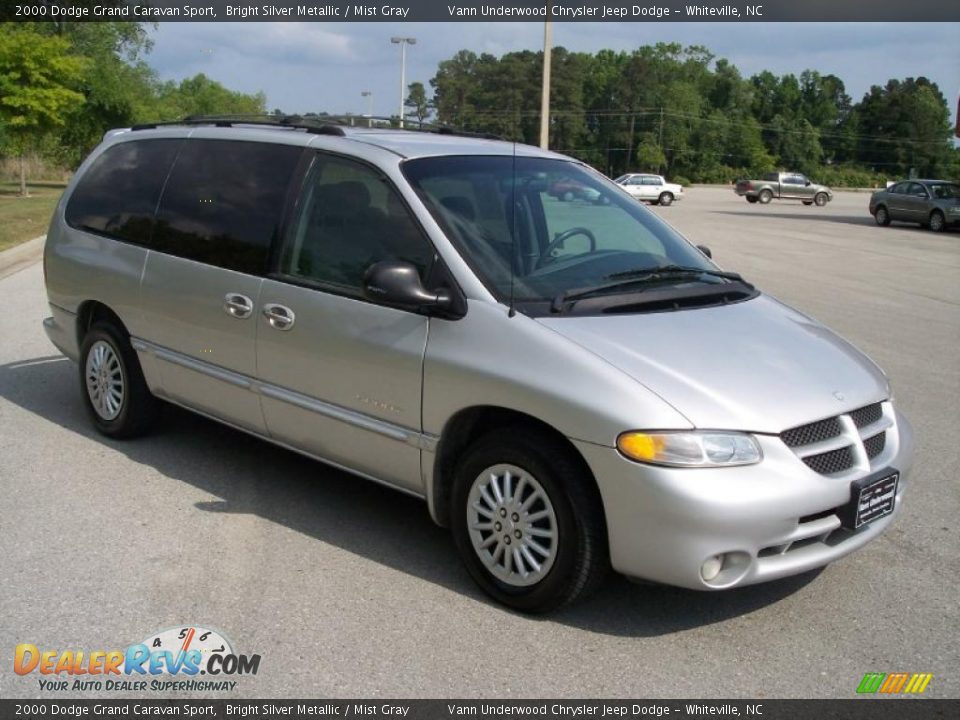 2000 Dodge Grand Caravan Sport Bright Silver Metallic / Mist Gray Photo #3