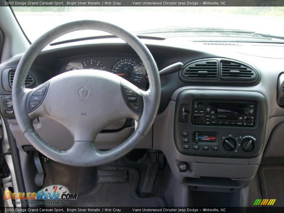 2000 Dodge Grand Caravan Sport Bright Silver Metallic / Mist Gray Photo #6