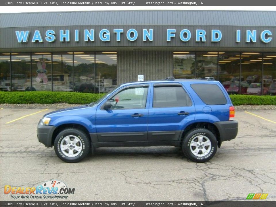 2005 Ford Escape XLT V6 4WD Sonic Blue Metallic / Medium/Dark Flint Grey Photo #1