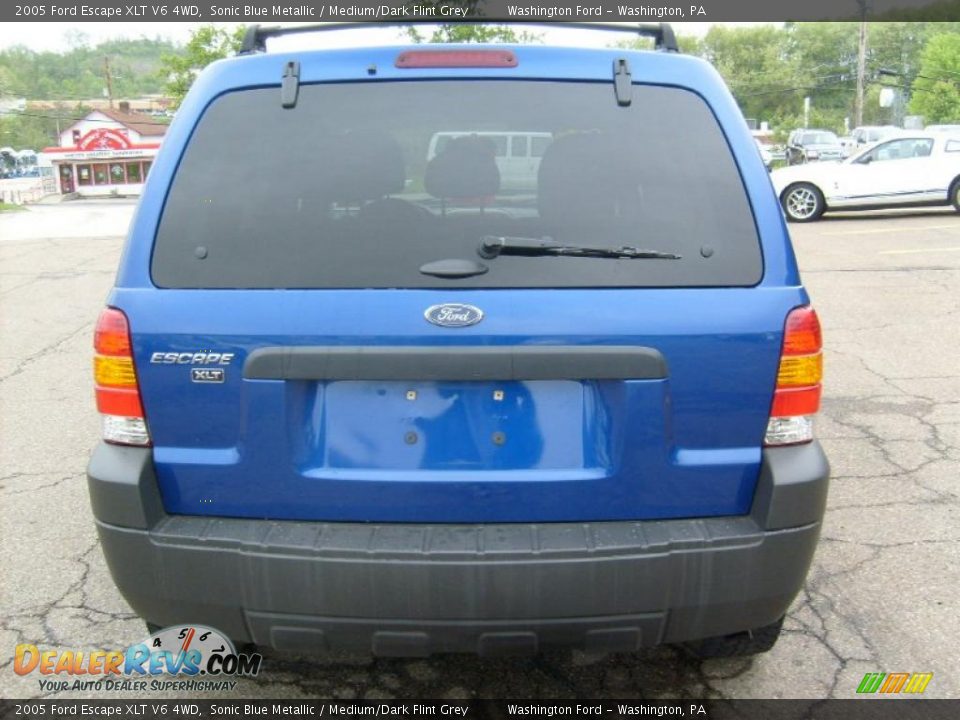 2005 Ford Escape XLT V6 4WD Sonic Blue Metallic / Medium/Dark Flint Grey Photo #3