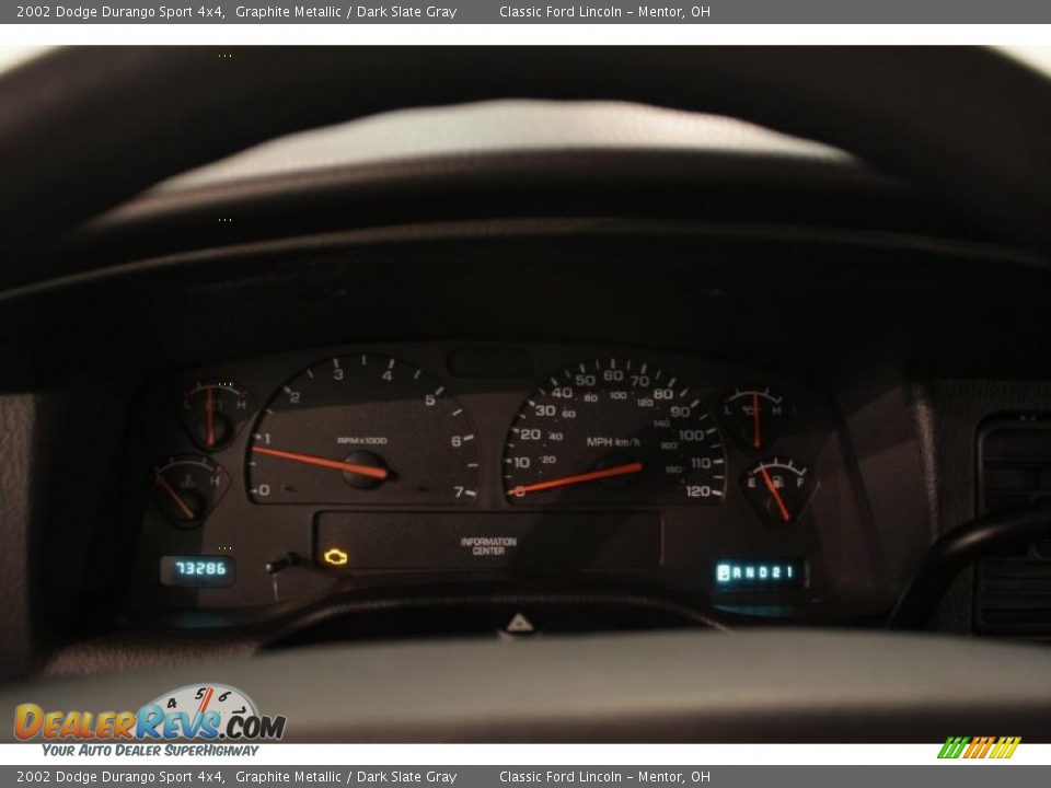 2002 Dodge Durango Sport 4x4 Graphite Metallic / Dark Slate Gray Photo #11