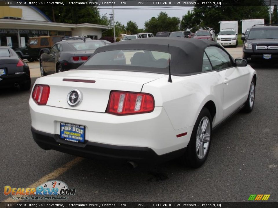 2010 Ford Mustang V6 Convertible Performance White / Charcoal Black Photo #4