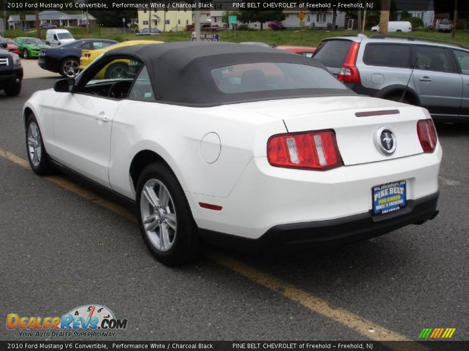 2010 Ford Mustang V6 Convertible Performance White / Charcoal Black Photo #6