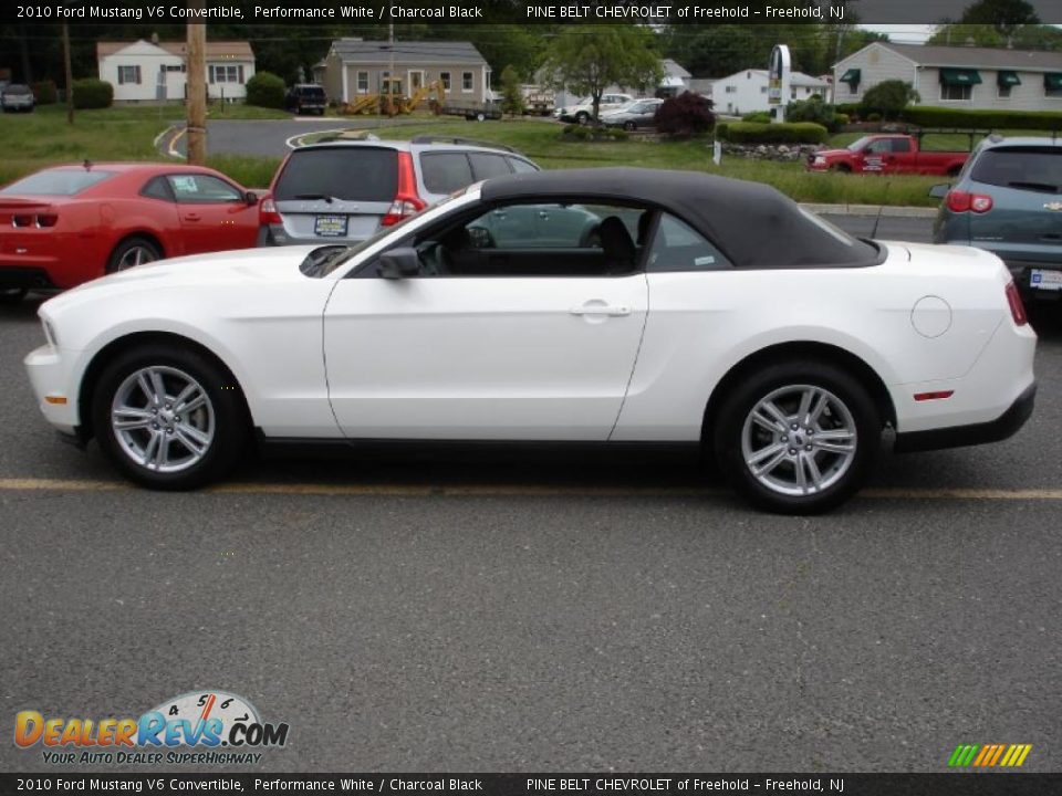 2010 Ford Mustang V6 Convertible Performance White / Charcoal Black Photo #9