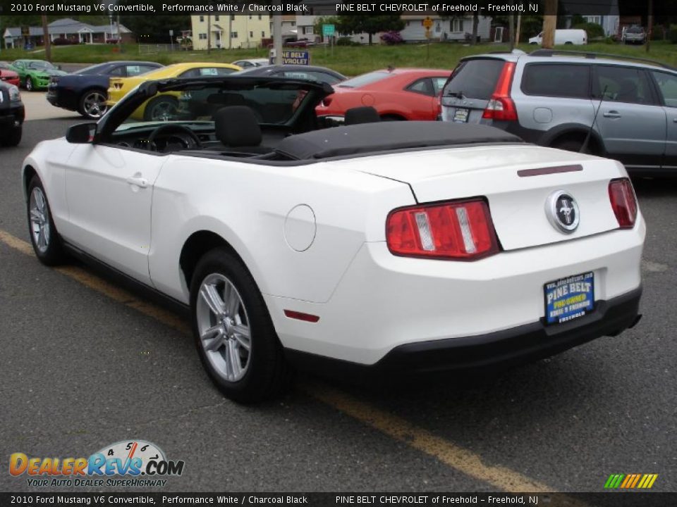 2010 Ford Mustang V6 Convertible Performance White / Charcoal Black Photo #12