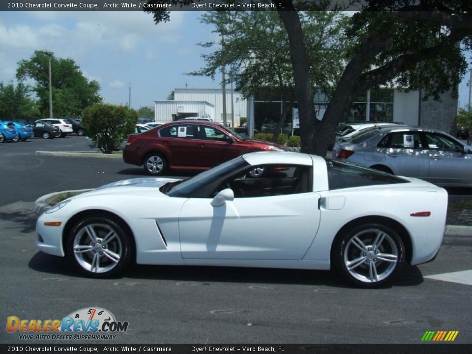 2010 Chevrolet Corvette Coupe Arctic White / Cashmere Photo #3