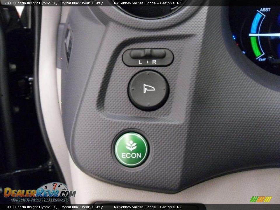 2010 Honda Insight Hybrid EX Crystal Black Pearl / Gray Photo #12