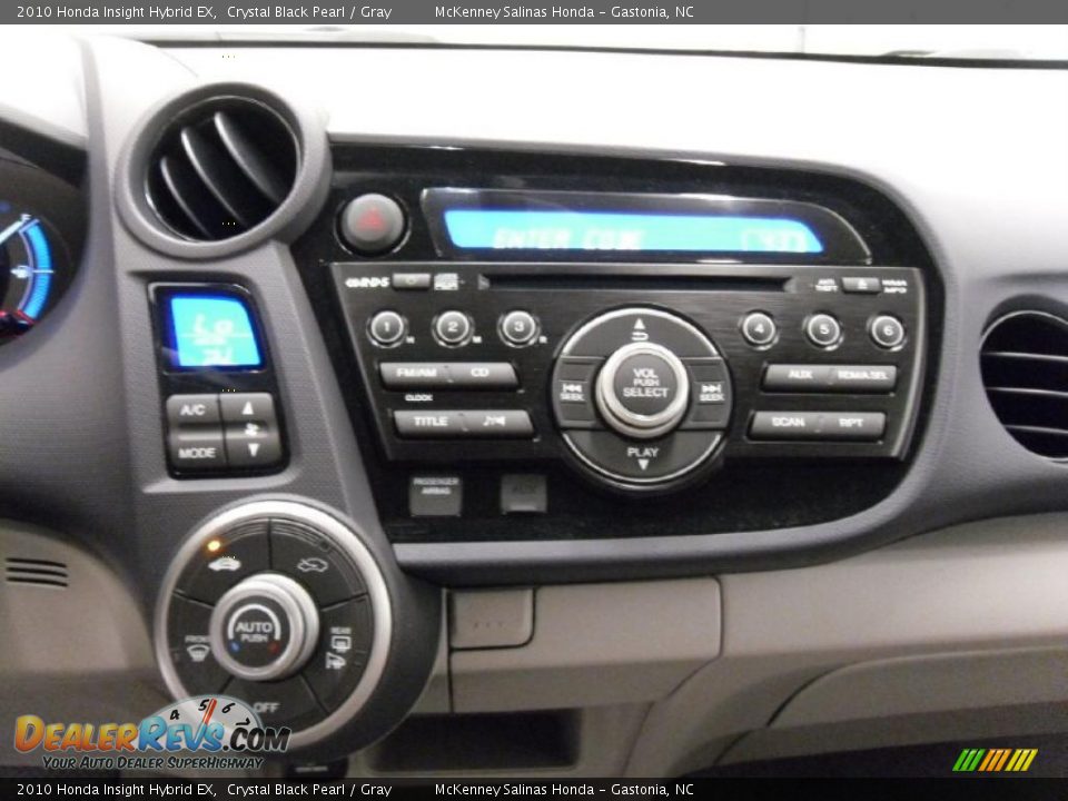 2010 Honda Insight Hybrid EX Crystal Black Pearl / Gray Photo #14