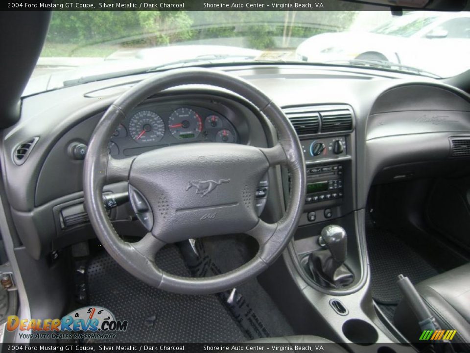 2004 Ford Mustang GT Coupe Silver Metallic / Dark Charcoal Photo #15