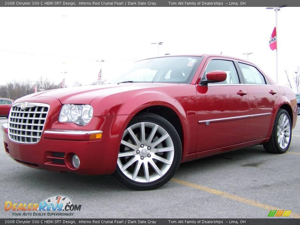 2008 Chrysler 300 C HEMI SRT Design Inferno Red Crystal Pearl / Dark Slate Gray Photo #1