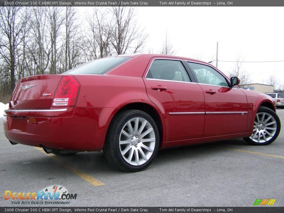 2008 Chrysler 300 C HEMI SRT Design Inferno Red Crystal Pearl / Dark Slate Gray Photo #4