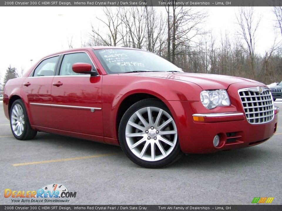 2008 Chrysler 300 C HEMI SRT Design Inferno Red Crystal Pearl / Dark Slate Gray Photo #8