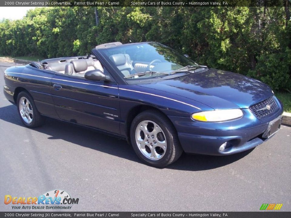 2000 Chrysler Sebring JXi Convertible Patriot Blue Pearl / Camel Photo #2