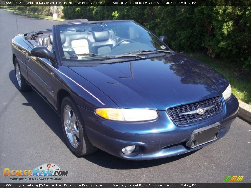 2000 Chrysler Sebring JXi Convertible Patriot Blue Pearl / Camel Photo #3
