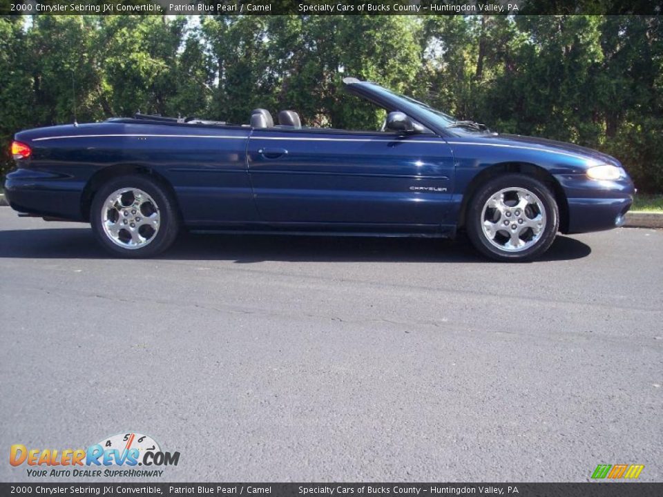 2000 Chrysler Sebring JXi Convertible Patriot Blue Pearl / Camel Photo #4