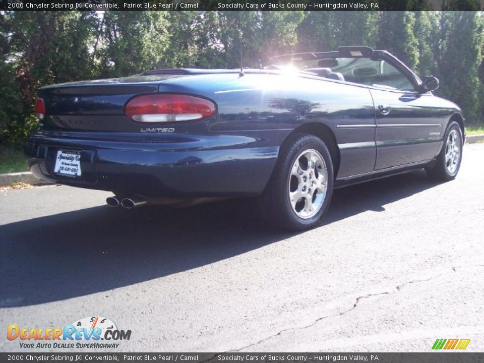 2000 Chrysler Sebring JXi Convertible Patriot Blue Pearl / Camel Photo #6