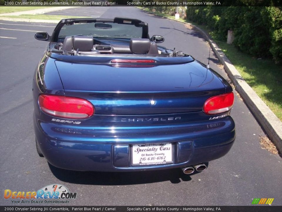 2000 Chrysler Sebring JXi Convertible Patriot Blue Pearl / Camel Photo #7