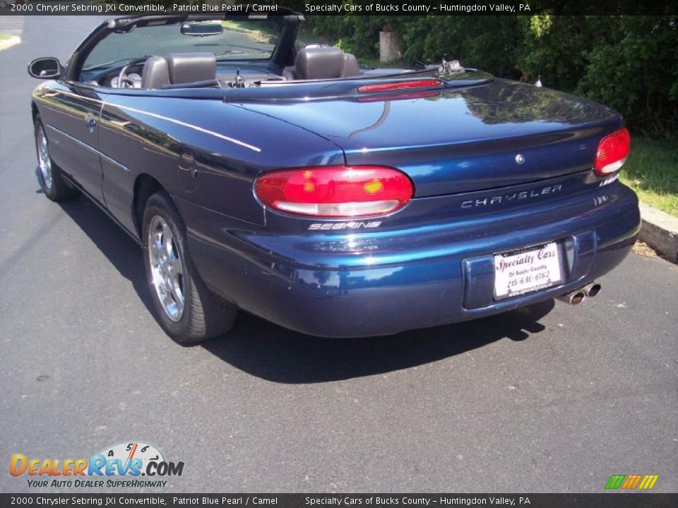 2000 Chrysler Sebring JXi Convertible Patriot Blue Pearl / Camel Photo #8