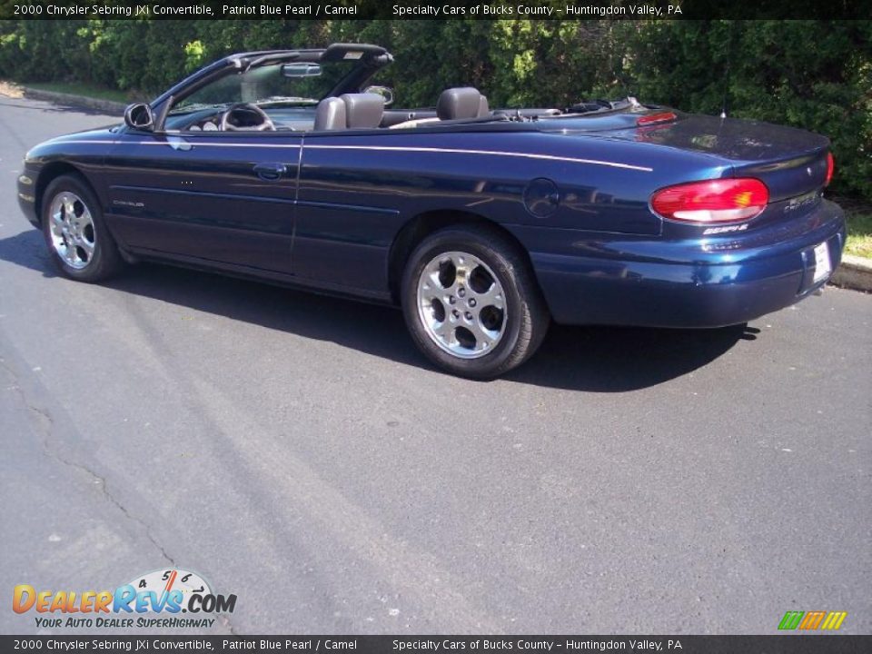 2000 Chrysler Sebring JXi Convertible Patriot Blue Pearl / Camel Photo #9
