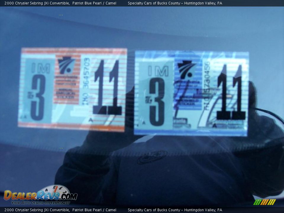 2000 Chrysler Sebring JXi Convertible Patriot Blue Pearl / Camel Photo #29