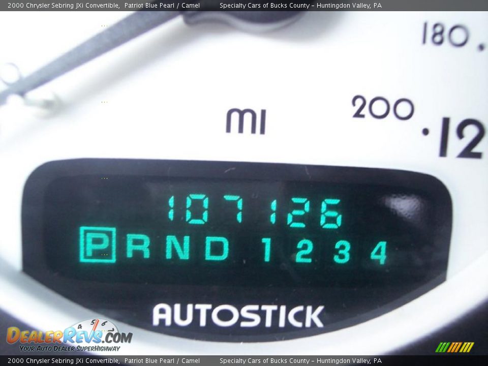 2000 Chrysler Sebring JXi Convertible Patriot Blue Pearl / Camel Photo #31