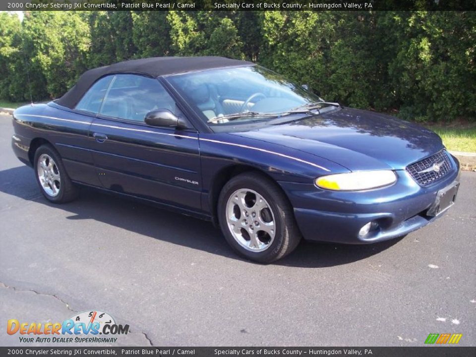 2000 Chrysler Sebring JXi Convertible Patriot Blue Pearl / Camel Photo #34