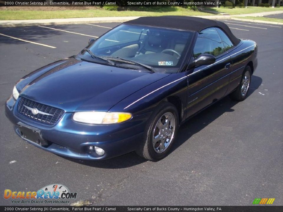 2000 Chrysler Sebring JXi Convertible Patriot Blue Pearl / Camel Photo #35