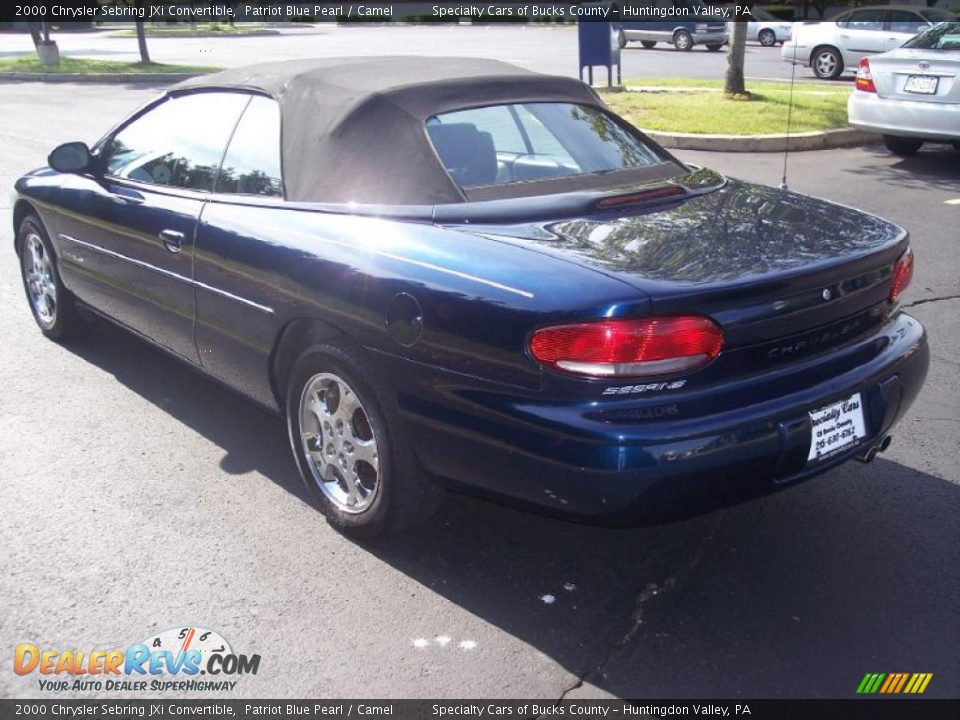 2000 Chrysler Sebring JXi Convertible Patriot Blue Pearl / Camel Photo #36