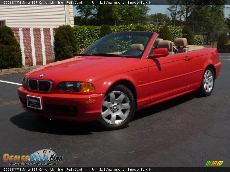 2001 BMW 3 Series 325i Convertible Bright Red / Sand Photo #2