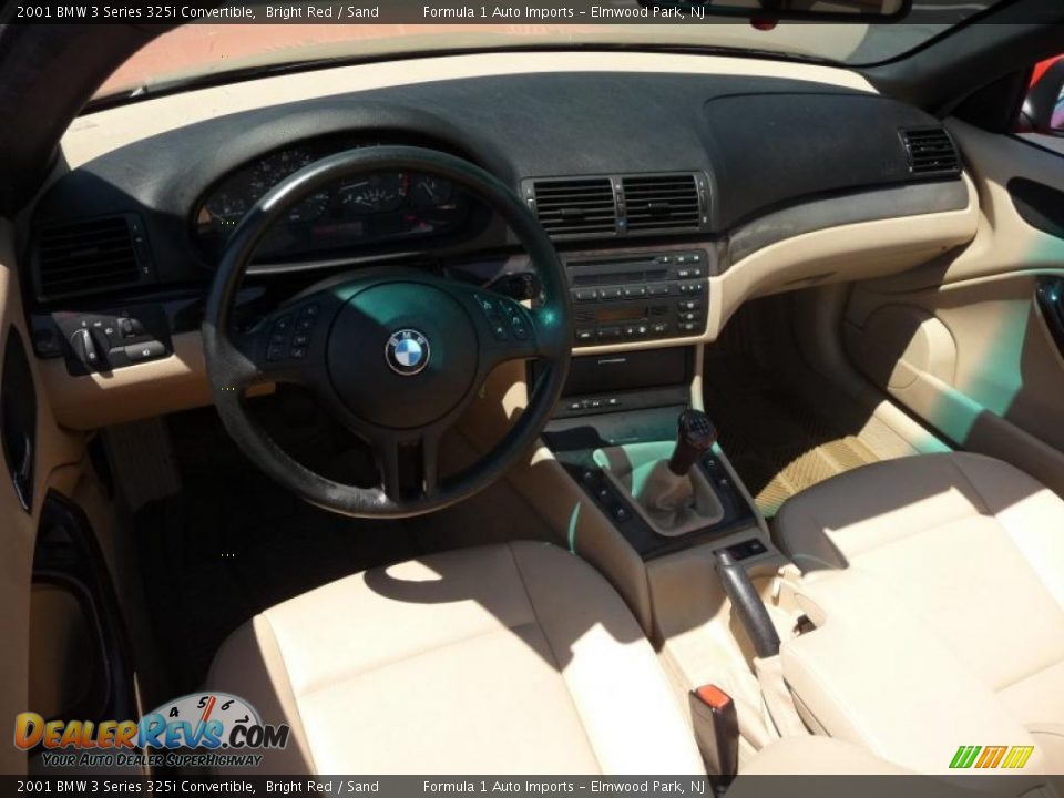2001 BMW 3 Series 325i Convertible Bright Red / Sand Photo #5