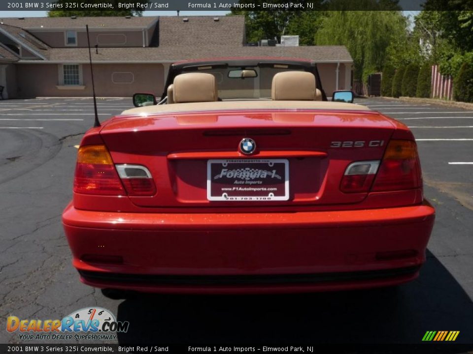 2001 BMW 3 Series 325i Convertible Bright Red / Sand Photo #7