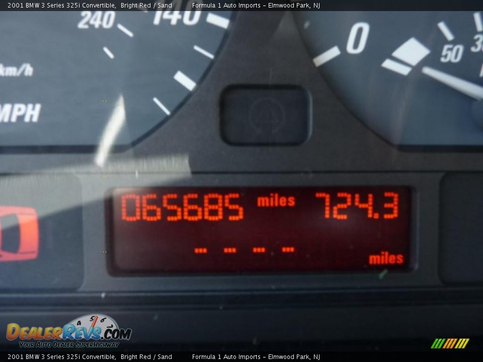 2001 BMW 3 Series 325i Convertible Bright Red / Sand Photo #11