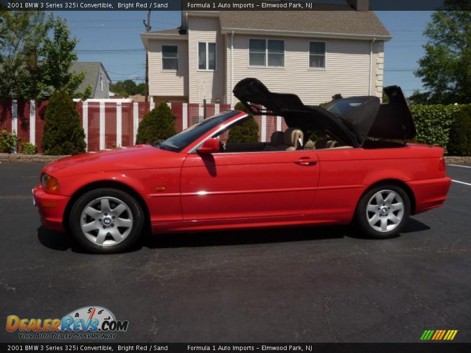 2001 BMW 3 Series 325i Convertible Bright Red / Sand Photo #24