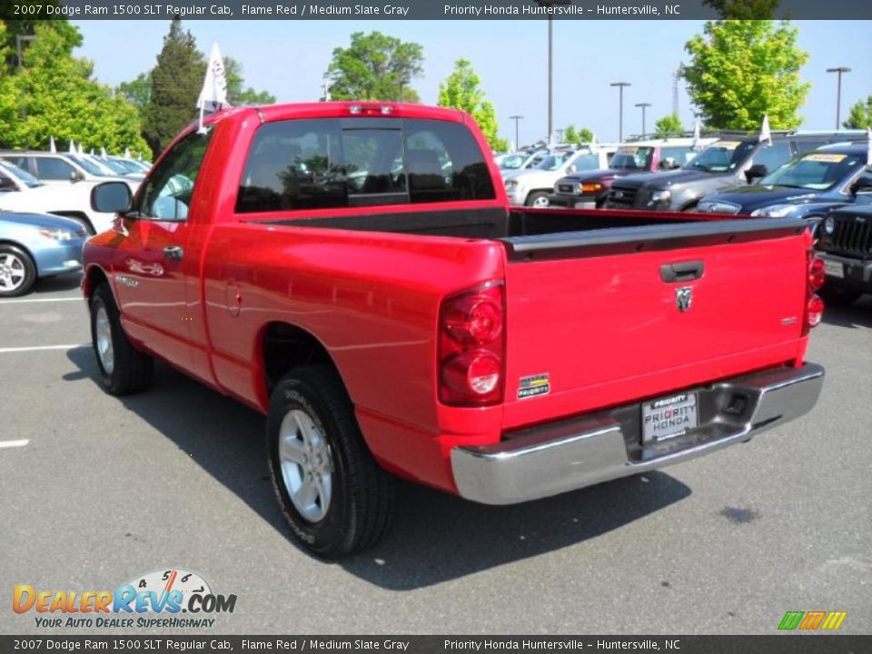 2007 Dodge Ram 1500 SLT Regular Cab Flame Red / Medium Slate Gray Photo #2