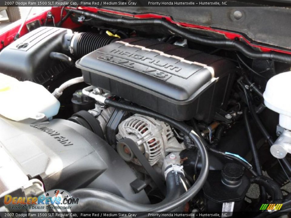 2007 Dodge Ram 1500 SLT Regular Cab Flame Red / Medium Slate Gray Photo #21