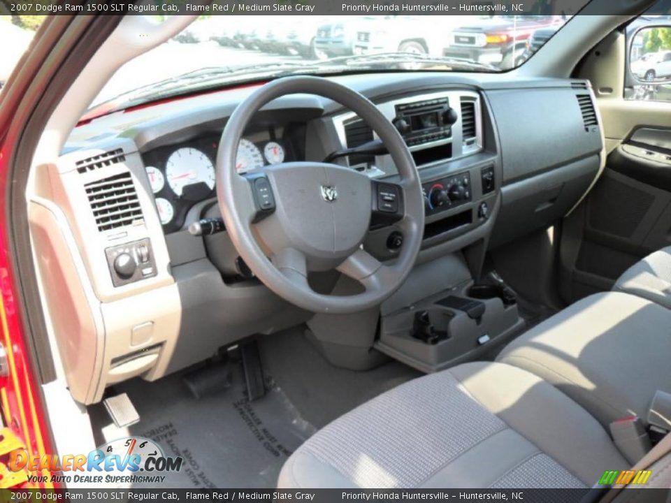 2007 Dodge Ram 1500 SLT Regular Cab Flame Red / Medium Slate Gray Photo #22