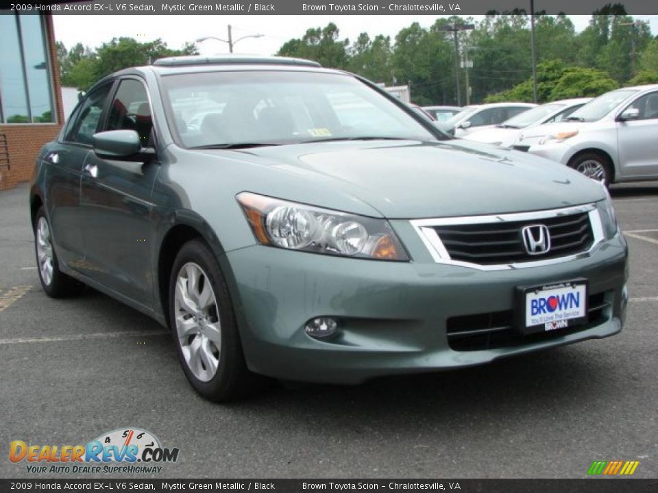 2009 Honda Accord EX-L V6 Sedan Mystic Green Metallic / Black Photo #1