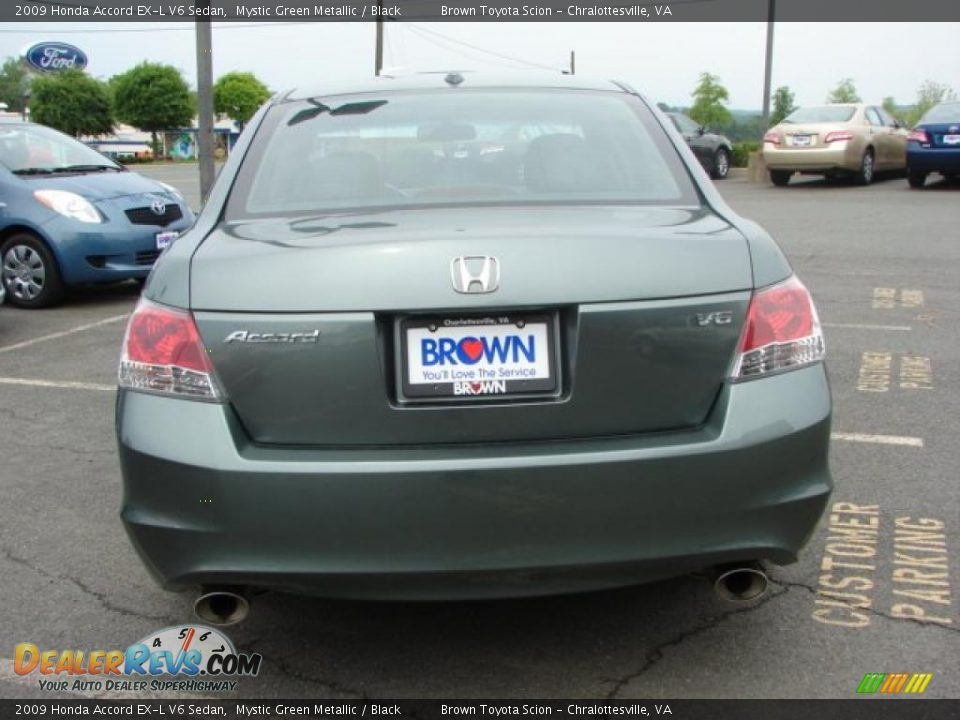 2009 Honda Accord EX-L V6 Sedan Mystic Green Metallic / Black Photo #4