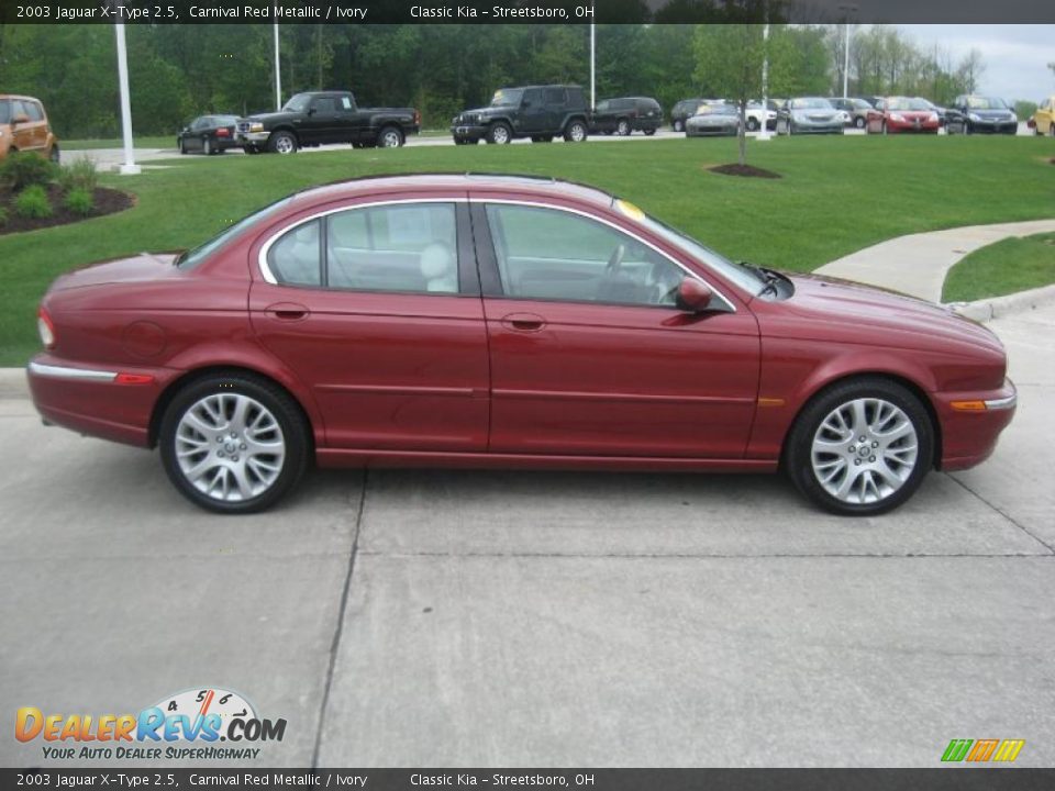 2003 Jaguar X-Type 2.5 Carnival Red Metallic / Ivory Photo #2