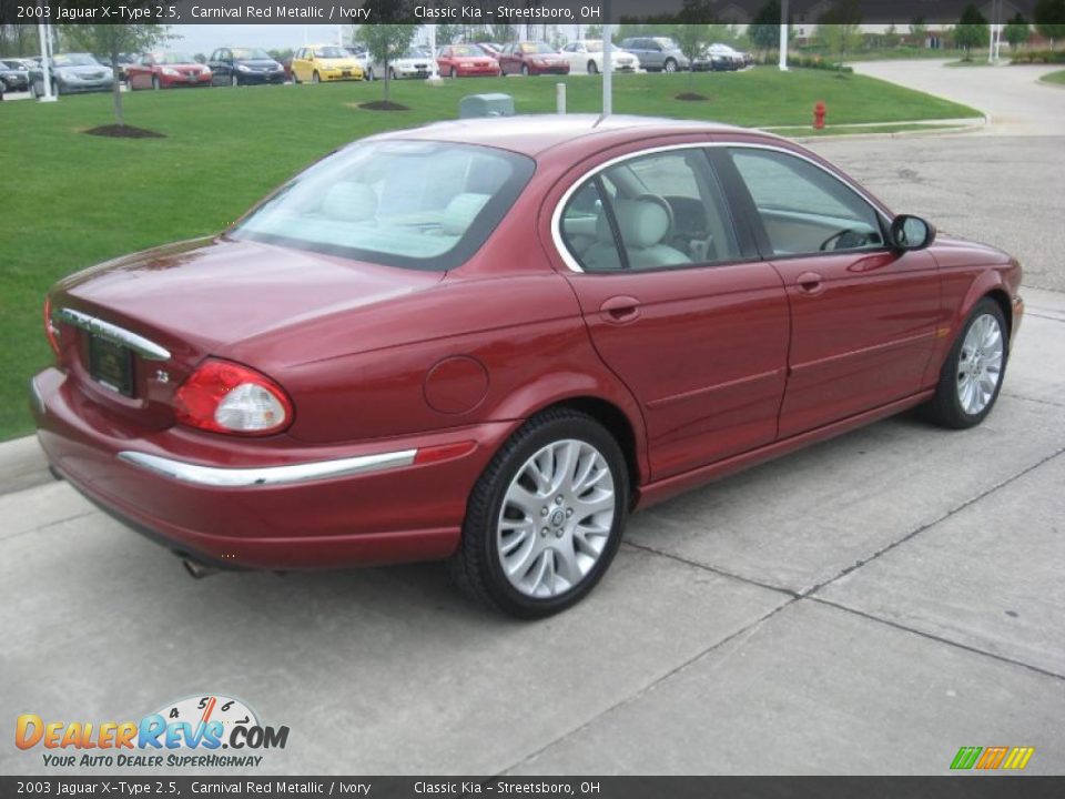 2003 Jaguar X-Type 2.5 Carnival Red Metallic / Ivory Photo #3