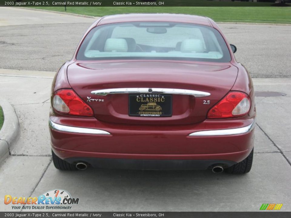 2003 Jaguar X-Type 2.5 Carnival Red Metallic / Ivory Photo #4
