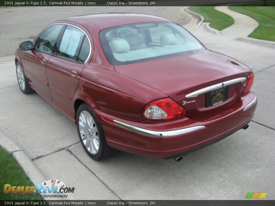 2003 Jaguar X-Type 2.5 Carnival Red Metallic / Ivory Photo #5