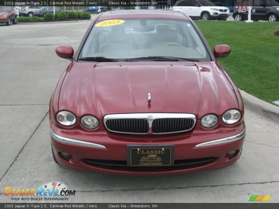 2003 Jaguar X-Type 2.5 Carnival Red Metallic / Ivory Photo #8