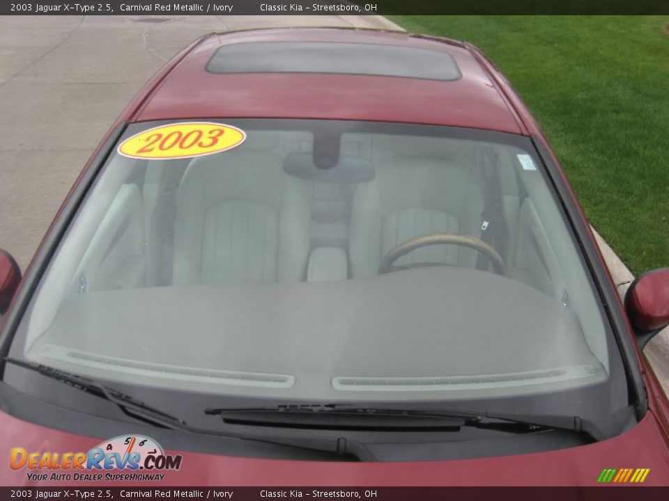 2003 Jaguar X-Type 2.5 Carnival Red Metallic / Ivory Photo #9