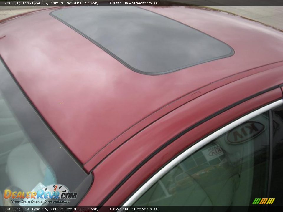 2003 Jaguar X-Type 2.5 Carnival Red Metallic / Ivory Photo #10