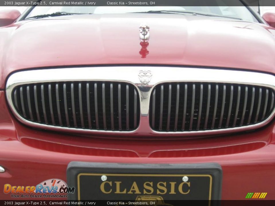 2003 Jaguar X-Type 2.5 Carnival Red Metallic / Ivory Photo #13