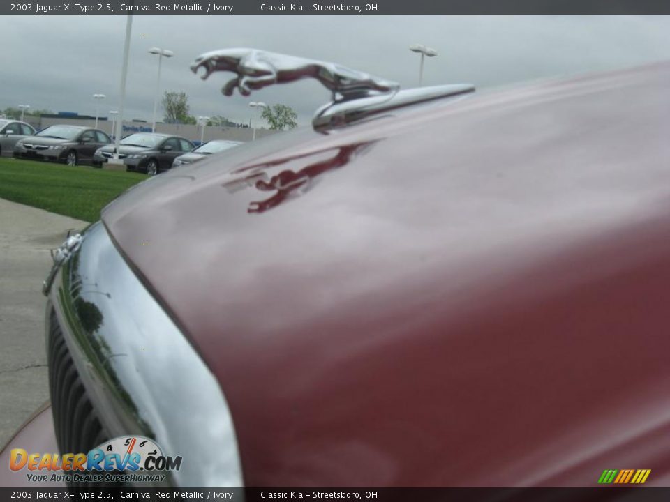 2003 Jaguar X-Type 2.5 Carnival Red Metallic / Ivory Photo #14