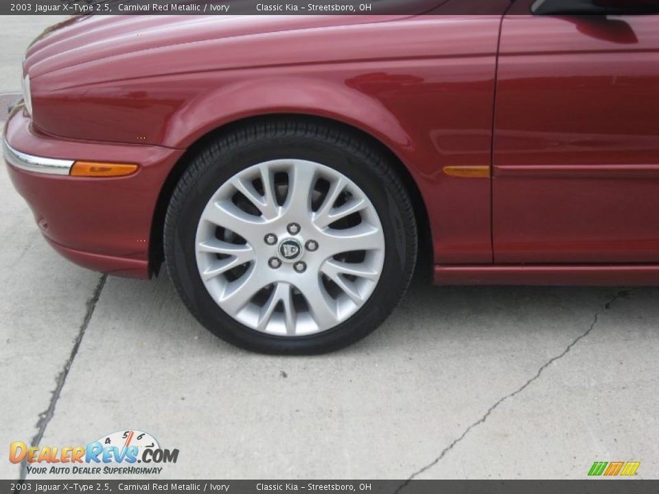 2003 Jaguar X-Type 2.5 Carnival Red Metallic / Ivory Photo #16